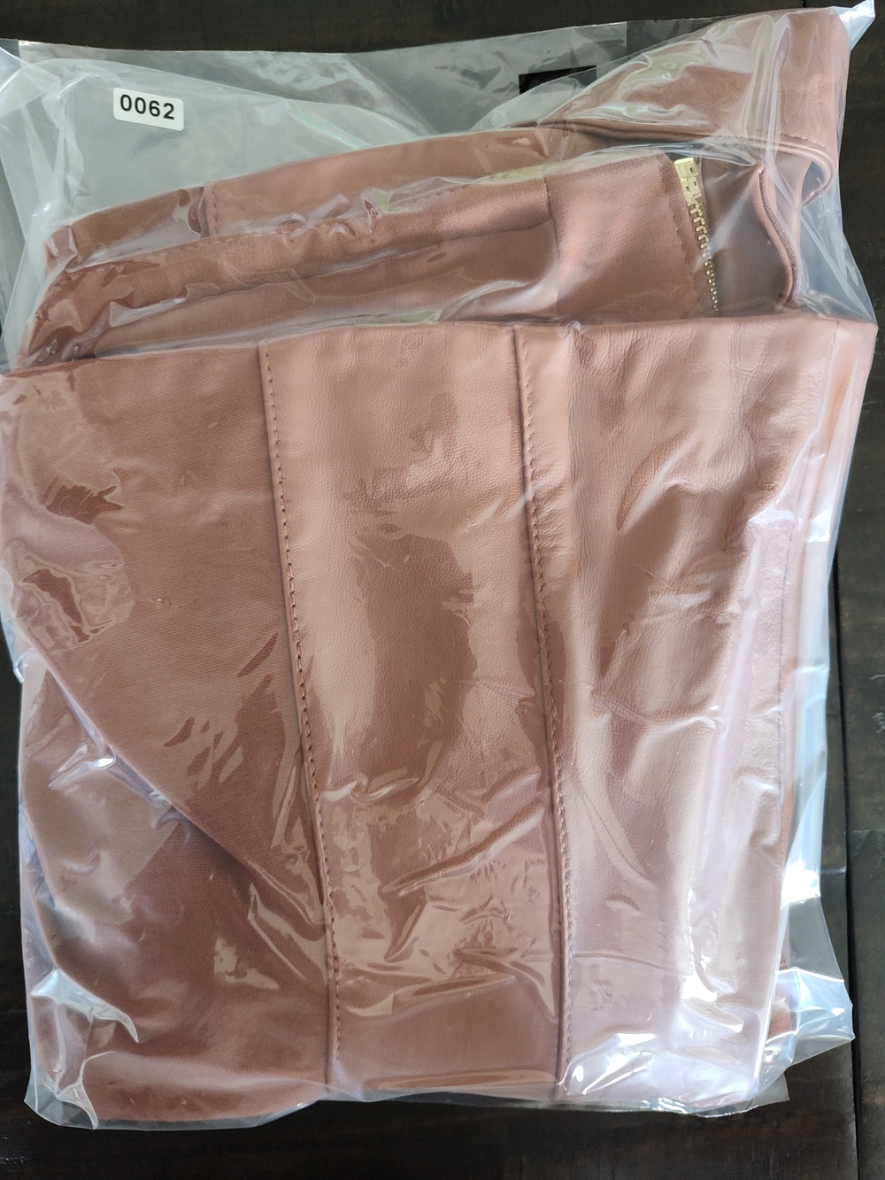 Iman Global ChicFaux Leather Cropped Jacket in Cognac Small - Picture 12 of 12